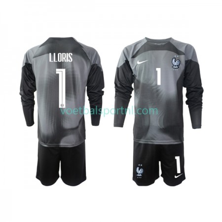 Frankrijk LLORIS 1 Doelman Kind Thuis Tenue World Cup 2022 L/S